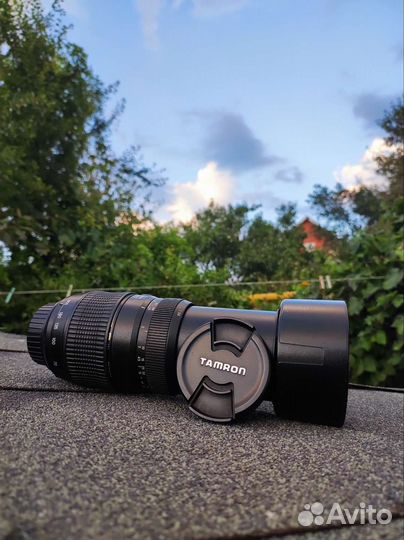 Объектив tamron для nikon + переходник для Canon