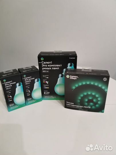 Умная лампа и лента Sber
