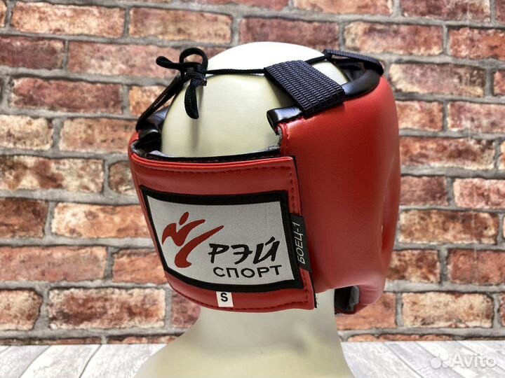 Шлем боксеркий открытый Рэй Спорт красный