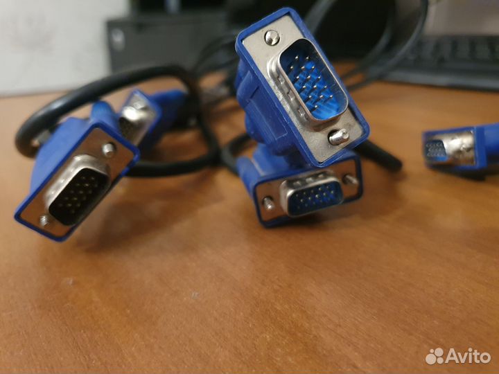 Кабель сигнала монитора VGA, 1,5 м, черный4 штуки