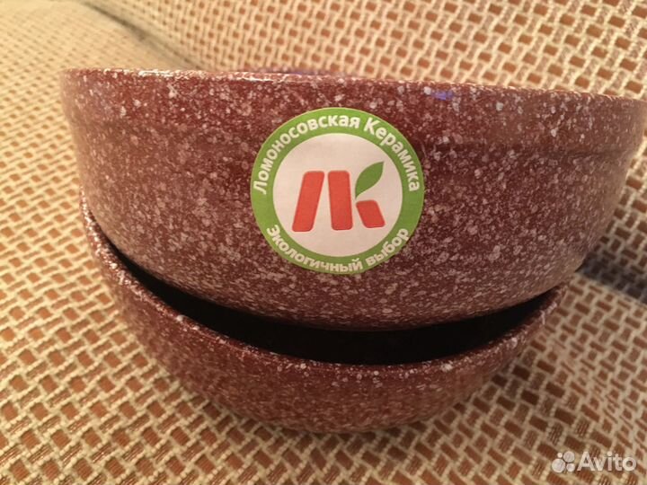 Посуда Салатник 1,2л Мрамор Ломоносовская кер- 2шт