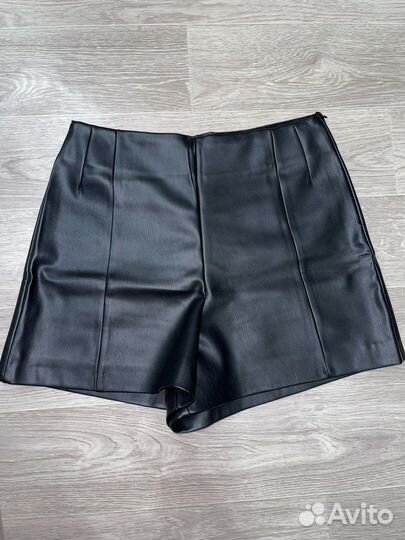 Шорты кожаные zara новые
