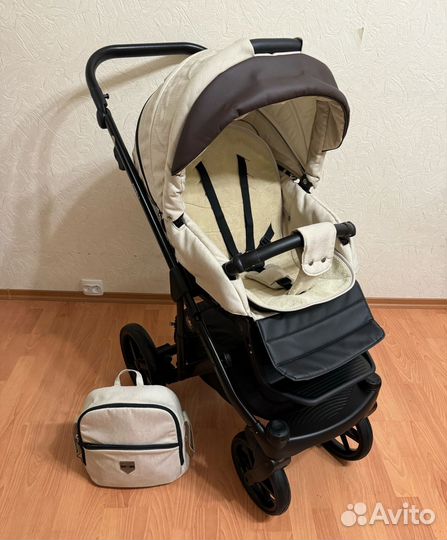 Коляска 3 в 1 adamex amelia шоколадно бежевая