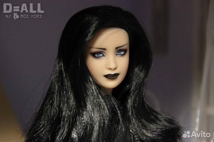 Ooak голова куклы Barbie Fashionistas брюнетки