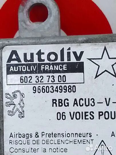 Блок управления безопасностью Peugeot 206