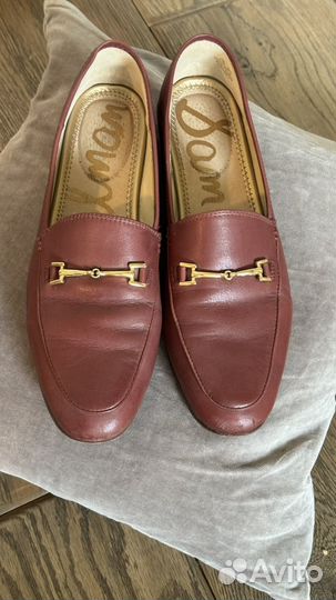 Мокасины лоферы Sam Edelman винные под Gucci