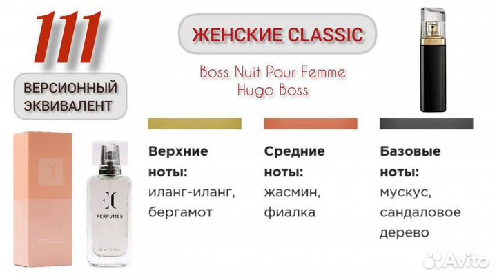 Духи женские EC 111 Greenway Boss Nuit Pour