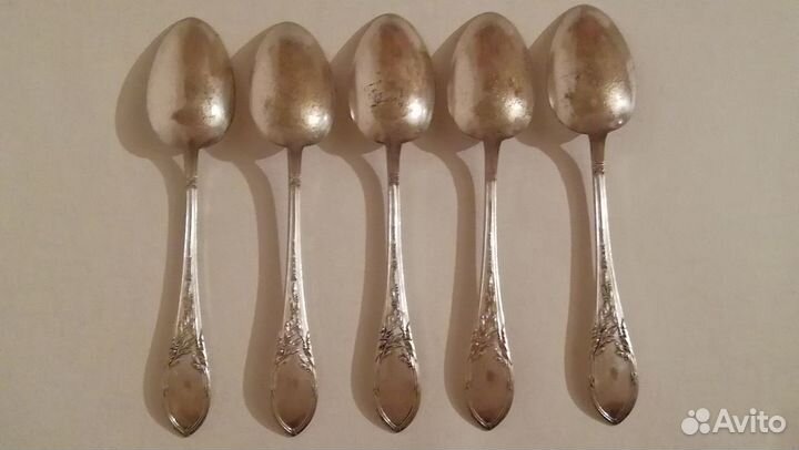 Ложки столовые, 5 штук. Ранние Советы