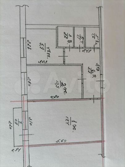 Комната 27,1 м² в 2-к., 5/5 эт.