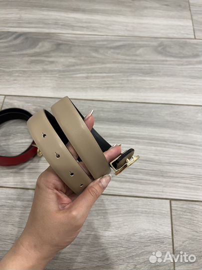 Ремень carolina herrera беж и красный