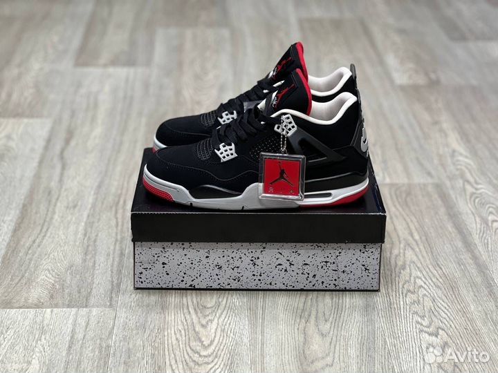 Кроссовки Air Jordan 4 Bred (36-45)