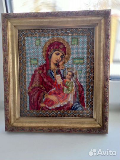 Икона бисером Утоли мои печали