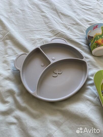 Посуда для прикорма, силиконовая тарелка