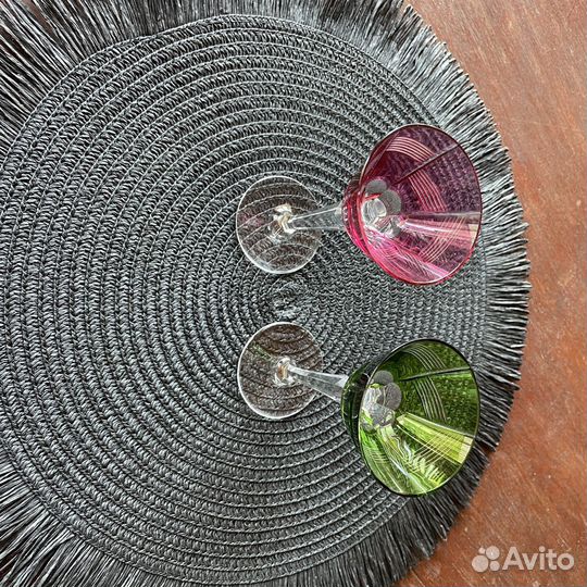 Фужеры цветной хрусталь германия 1920 г