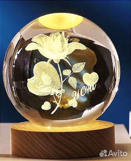 Светильник 3D ночник Хрустальные шары LED RGB NEW