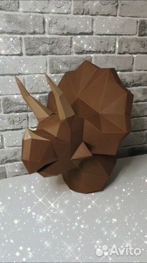 Полигональные фигуры 3D модели маски паперкрафт