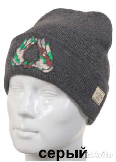 Шапка унисекс, брендовая тёплая модная шапка