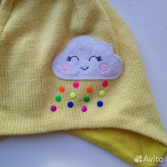 Шапка для девочки 52 демисезонная