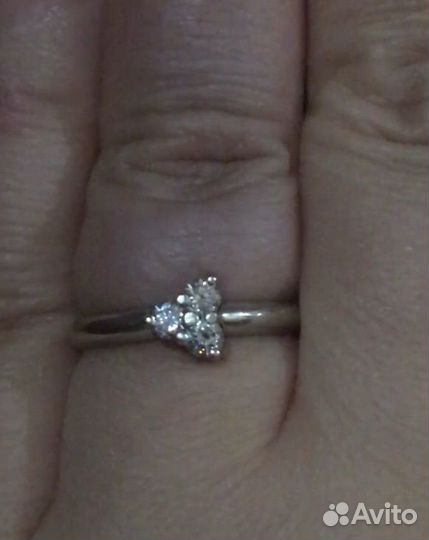 Золотое кольцо с бриллиантами 585 проба