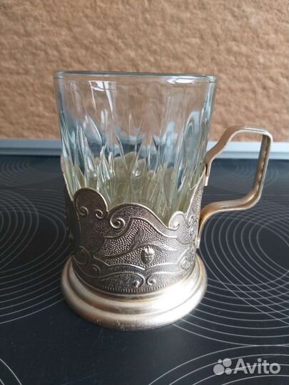 Подстаканник + стакан СССР Винтаж