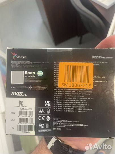 SSD накопитель A-Data Legend 960 aleg-960-1TCS 1тб