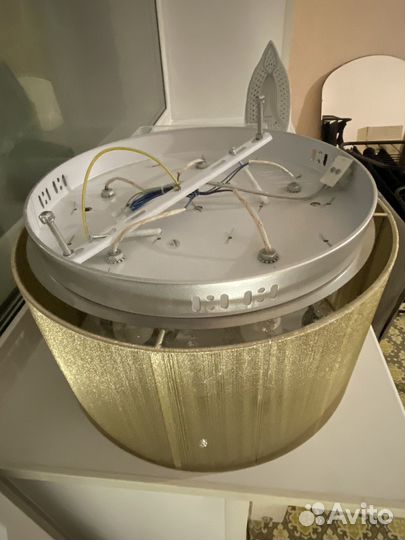 Люстра «Жаклин» с абажуром и подвесками