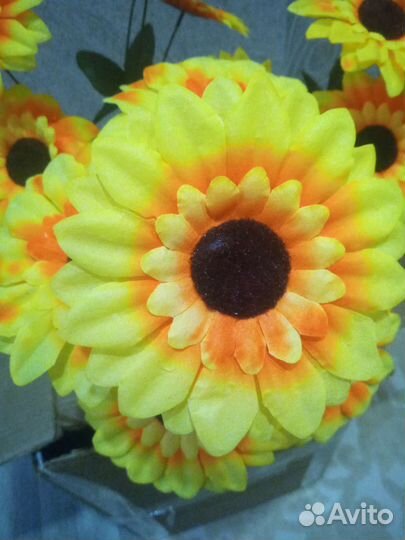 Цветы искусственные Подсолнухи, букеты