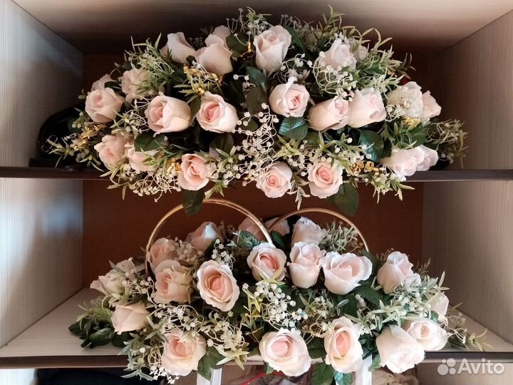 Свадебное украшение на машину