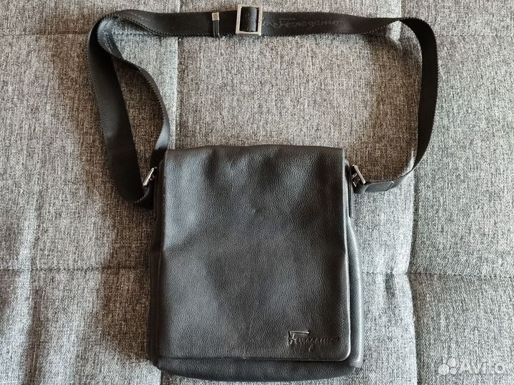 Сумка мужская натуральная кожа через плечо
