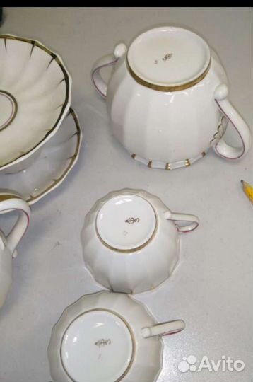 Сервиз чайный костяной фарфор дфз Вербилки