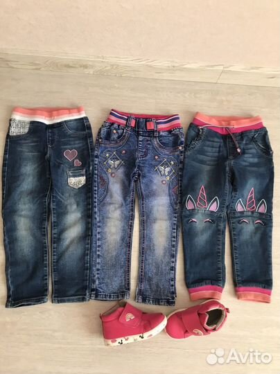 Джинсы для девочки 104
