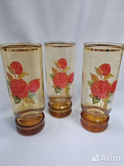 Ваза цветное стекло винтаж СССР