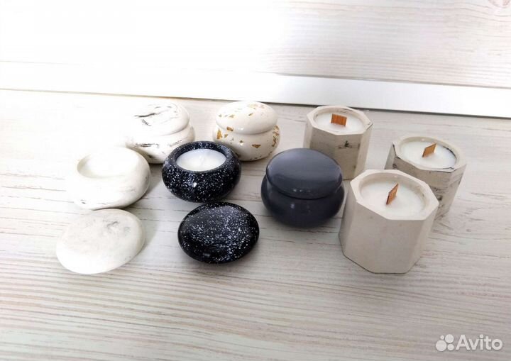 Ароматическая свеча с маслом ши и цветы Манои