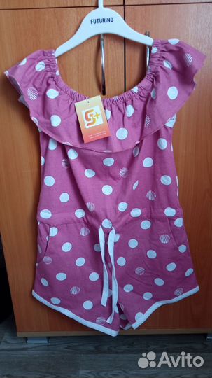 Комбинезон летний для девочки 140р новый
