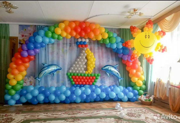 Воздушные шары. Фото зона. Оформление гелий