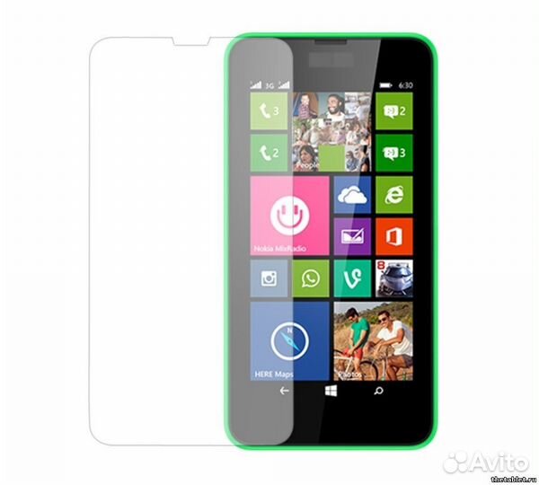 Защитное стекло на Nokia Lumia 630 (0.3 мм, 9H)