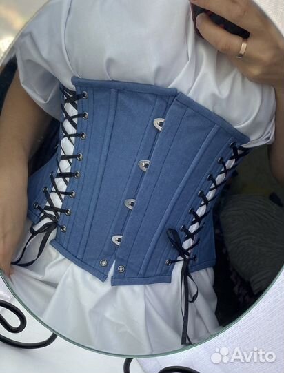 Корсет джинсовый