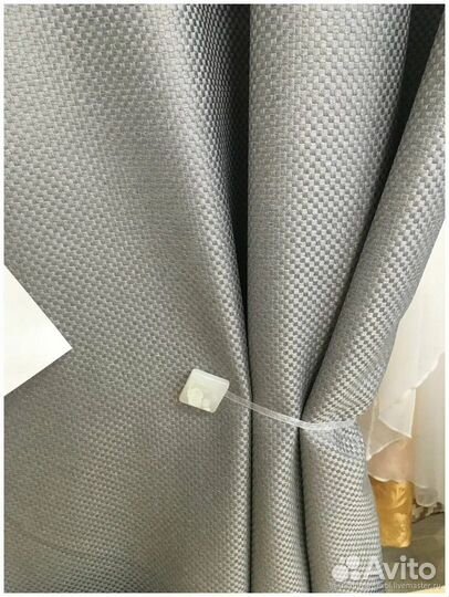 Новые шторы шоколадного цвета рогожка