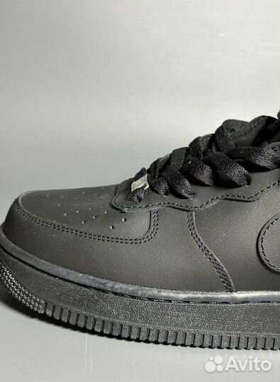 Кроссовки Nike Air Force 1 Mid Black Люкс