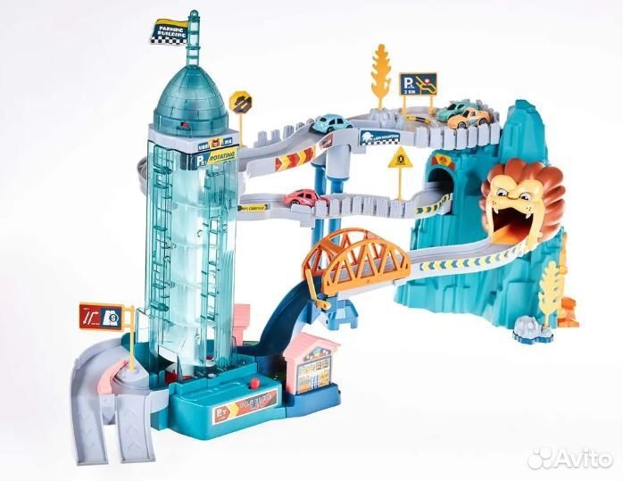 Новый гоночный автотрек с машинками «Гора льва»