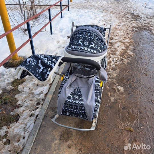 Детские санки коляска