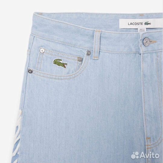 Джинсы с крокадилом Lacoste