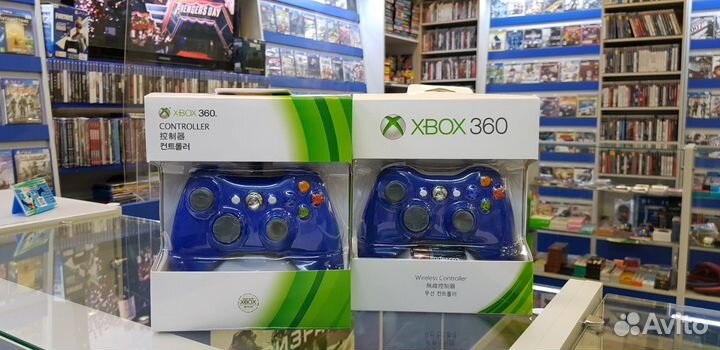 Геймпад xbox 360 беспроводной синий