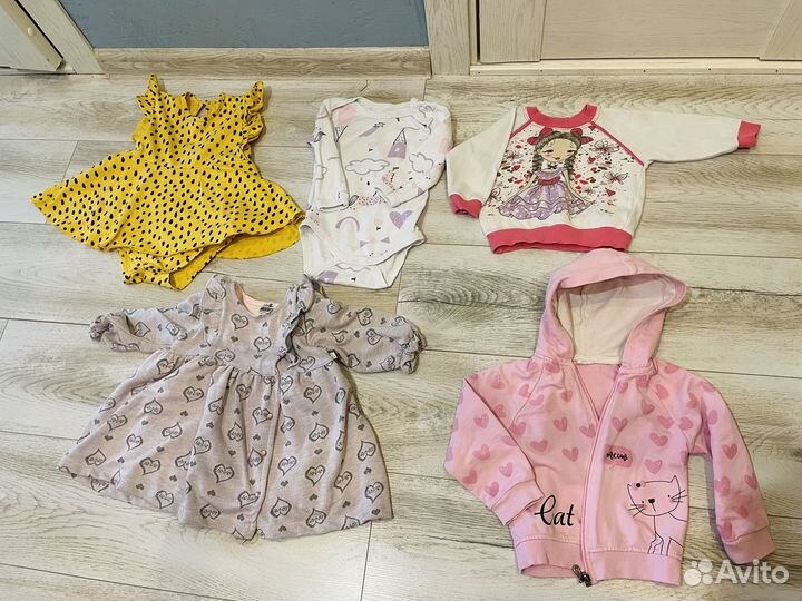 Вещи пакетом на девочку 80-86