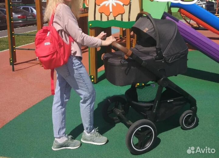 Коляска kinderkraft 2в1 + автолюлька с адаптерами