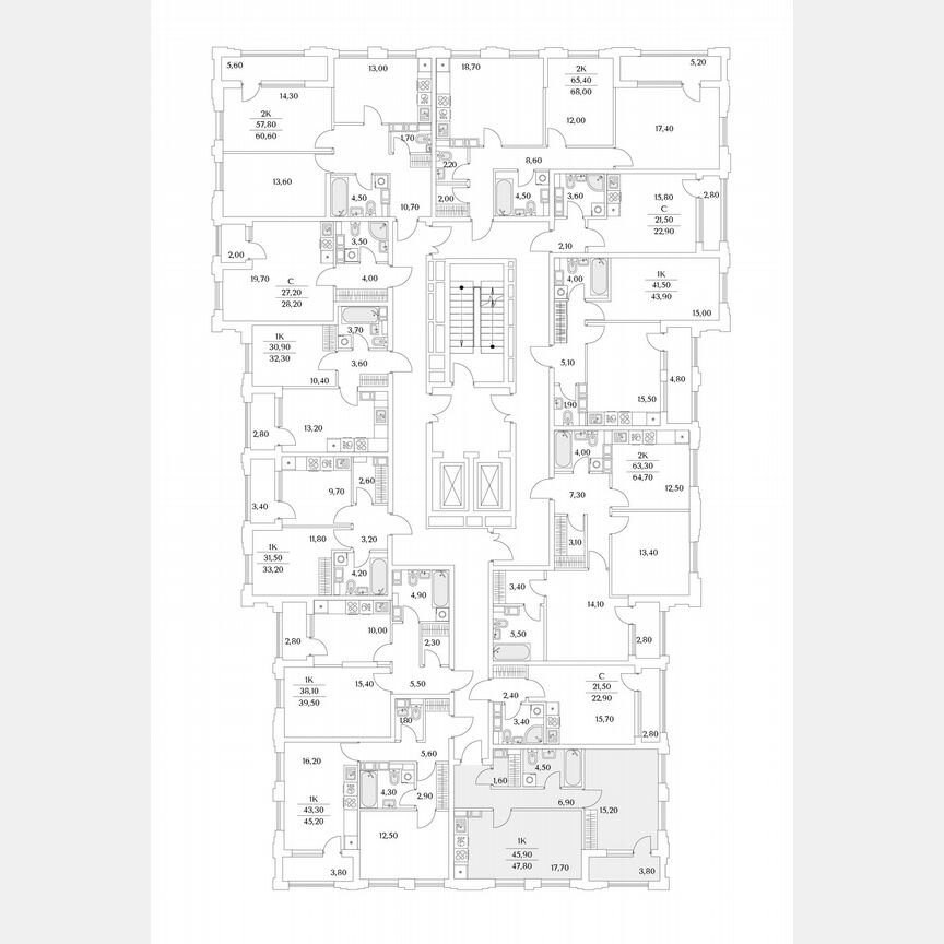 1-к. квартира, 47,8 м², 10/13 эт.