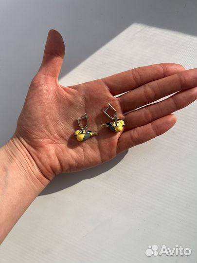 Серьги серебро