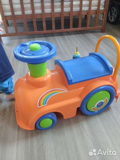 Машинка-каталка беговел тележка полесье