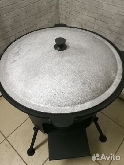 Узбекский казан 22 л+печь 440мм 2мм (комплект)