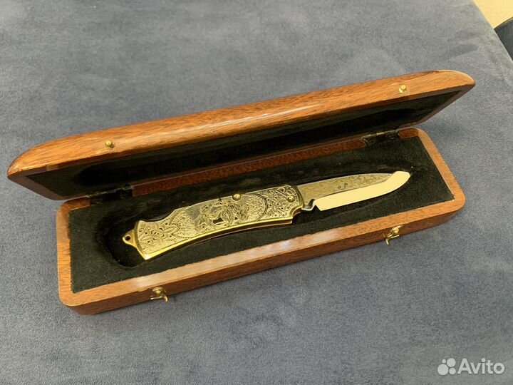 Златоустовский нож с позолотой
